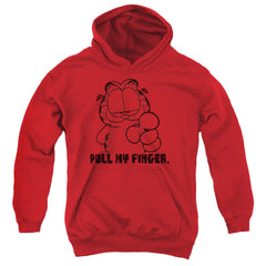 Garfield Pull My Finger Youth Cotton Poly Pull-Over Hoodie