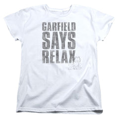 Garfield Relax Women's 18/1 Cotton Short-Sleeve T-Shirt