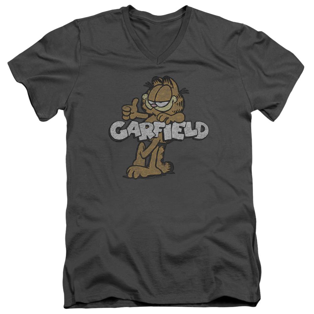 Garfield Retro Garf Men's 30/1 Cotton Slim V-Neck T-Shirt