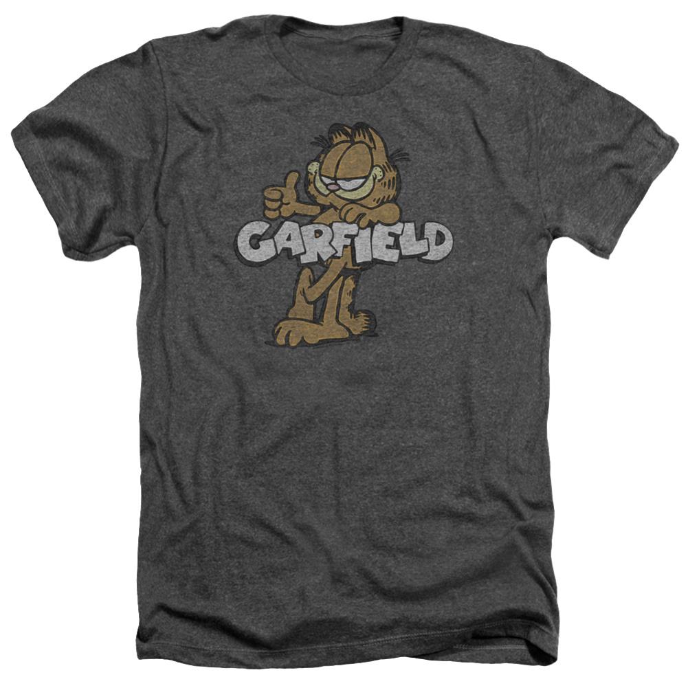 Garfield Retro Garf Men's 30/1 Heather 60 40 Poly Short-Sleeve T-Shirt