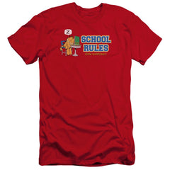 Garfield School Rules Men's Ultra-Soft 30/1 Cotton Slim Short-Sleeve T-Shirt