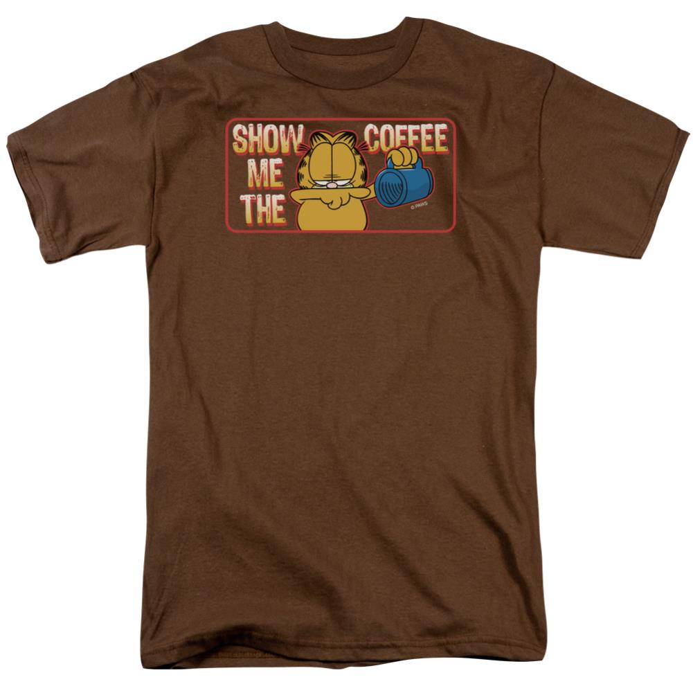 Garfield Show Me The Coffee Men's 18/1 Cotton Short-Sleeve T-Shirt