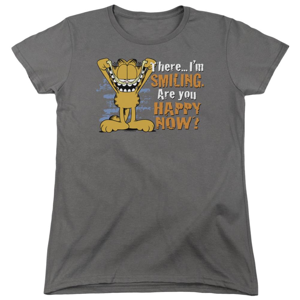 Garfield Smiling Women's 18/1 Cotton Short-Sleeve T-Shirt
