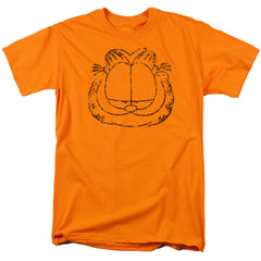 Garfield Smirking Distressed Men's 18/1 Cotton Short-Sleeve T-Shirt