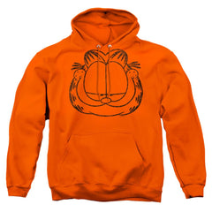 Garfield Smirking Distressed Men's Pull-Over 75 25 Poly Hoodie