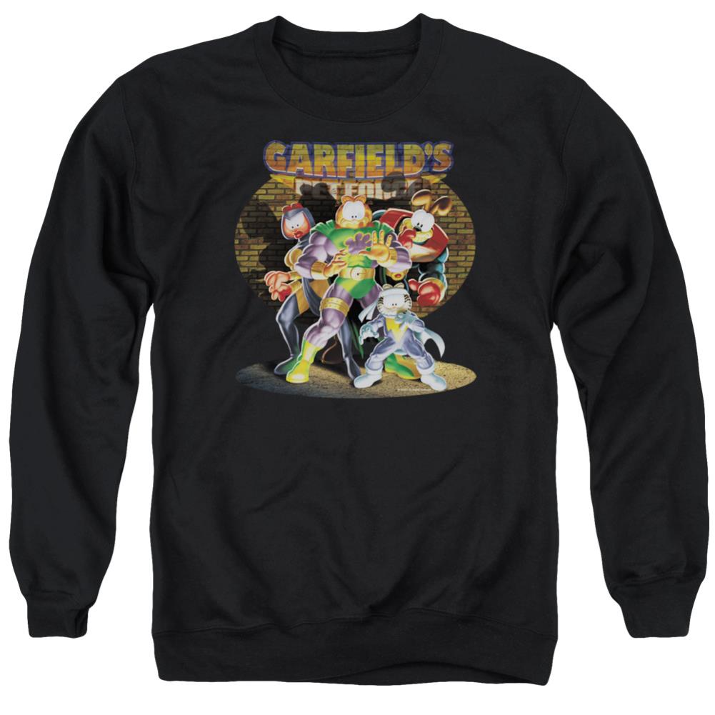Garfield Spotlight Men's Crewneck 50 50 Poly Long-Sleeve T-Shirt