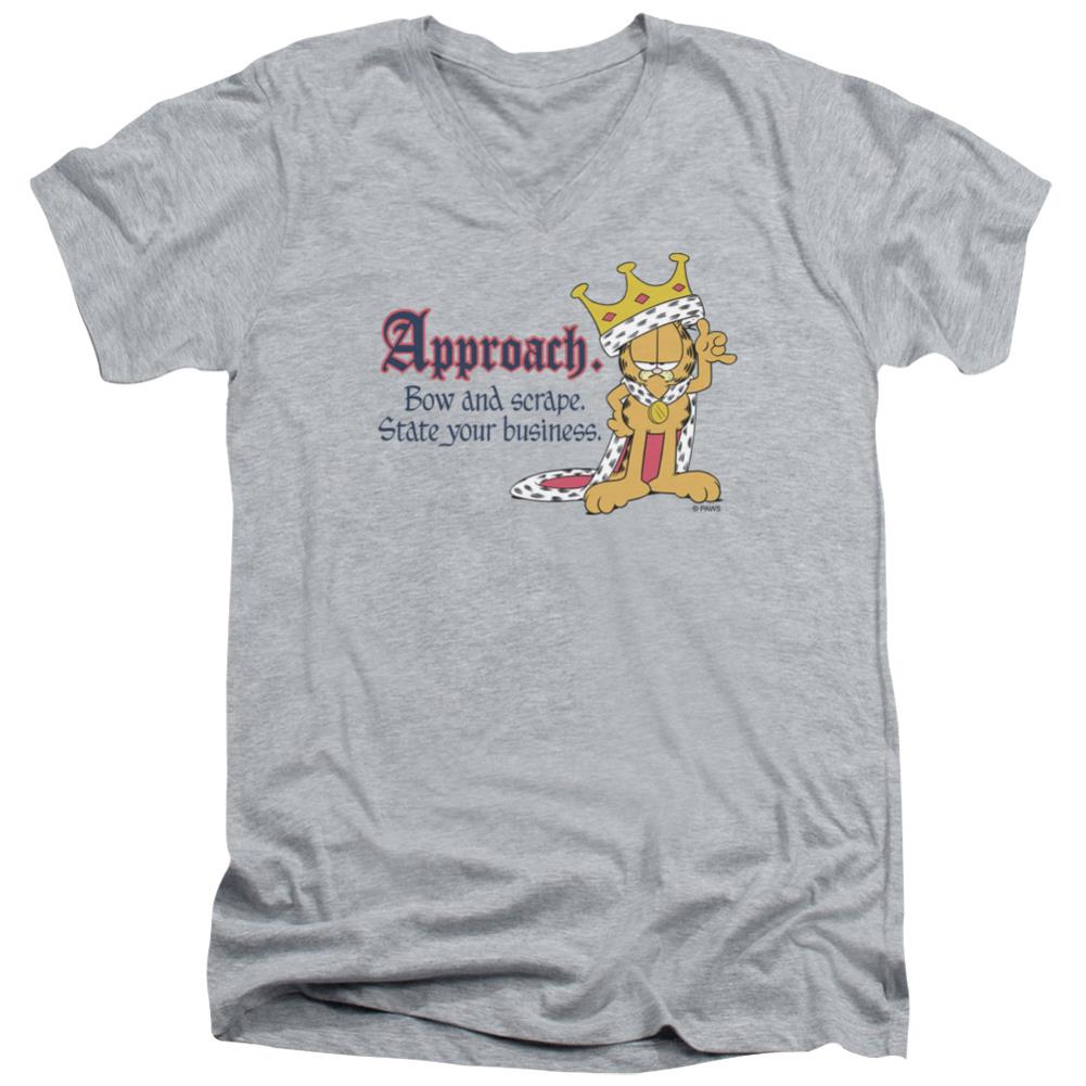 Garfield State Your Business Men's 30/1 Cotton Slim V-Neck T-Shirt