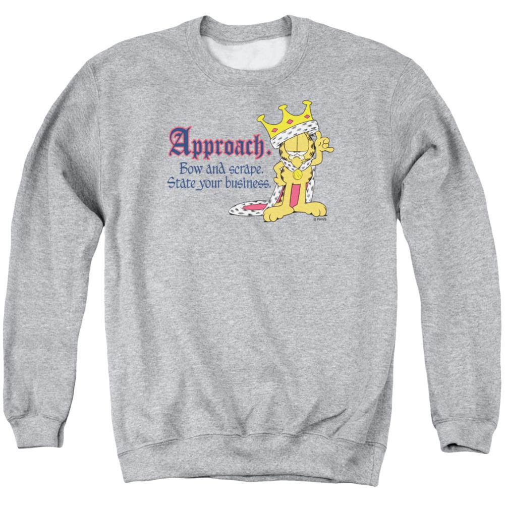 Garfield State Your Business Men's Crewneck 50 50 Poly Long-Sleeve T-Shirt