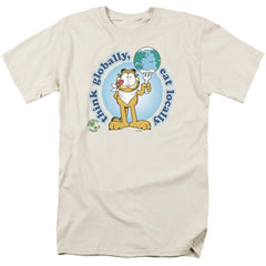 Garfield Think Globally Men's 18/1 Cotton Short-Sleeve T-Shirt