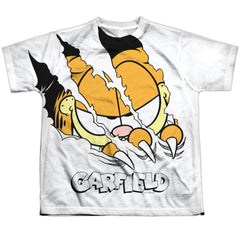 Garfield Torn Youth Regular Fit Poly Short-Sleeve T-Shirt