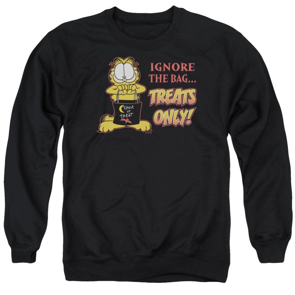 Garfield Treats Only Men's Crewneck 50 50 Poly Long-Sleeve T-Shirt
