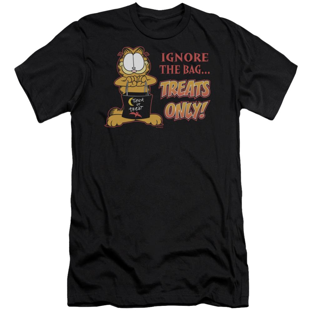 Garfield Treats Only Men's Ultra-Soft 30/1 Cotton Slim Short-Sleeve T-Shirt