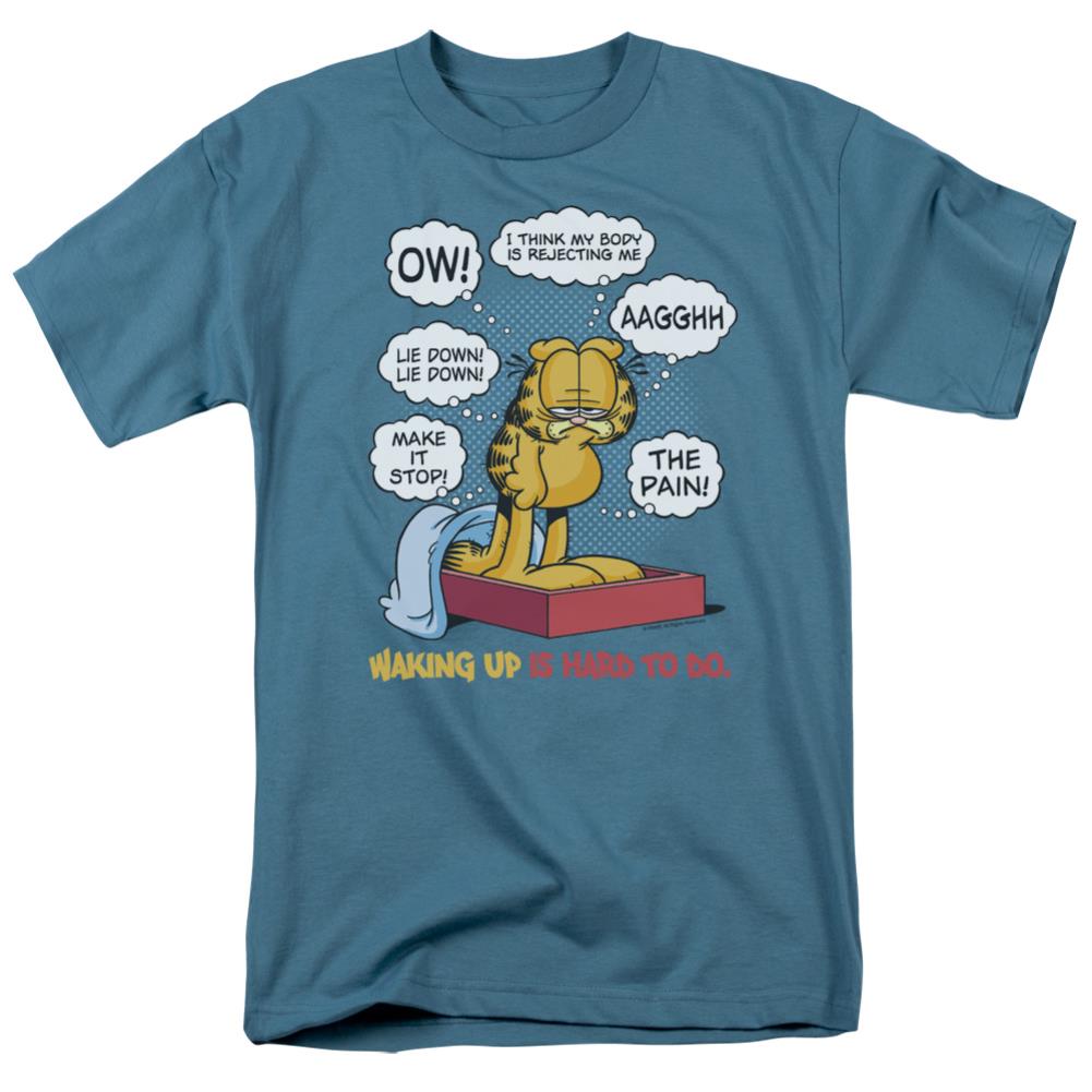 Garfield Waking Up Is Hard To Do Men's 18/1 Cotton Short-Sleeve T-Shirt