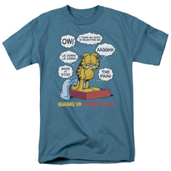 Garfield Waking Up Is Hard To Do Men's 18/1 Cotton Short-Sleeve T-Shirt
