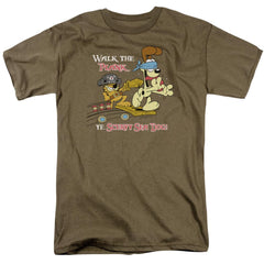 Garfield Walk The Plank Men's 18/1 Cotton Short-Sleeve T-Shirt