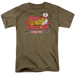Garfield What Every Dad Wants Men's 18/1 Cotton Short-Sleeve T-Shirt
