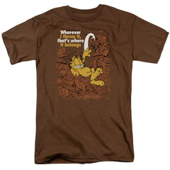 Garfield Where It Belongs Men's 18/1 Cotton Short-Sleeve T-Shirt