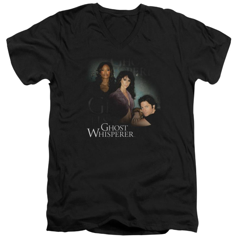Ghost Whisperer Diagonal Cast Men's 30/1 Cotton Slim V-Neck T-Shirt