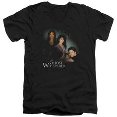 Ghost Whisperer Diagonal Cast Men's 30/1 Cotton Slim V-Neck T-Shirt