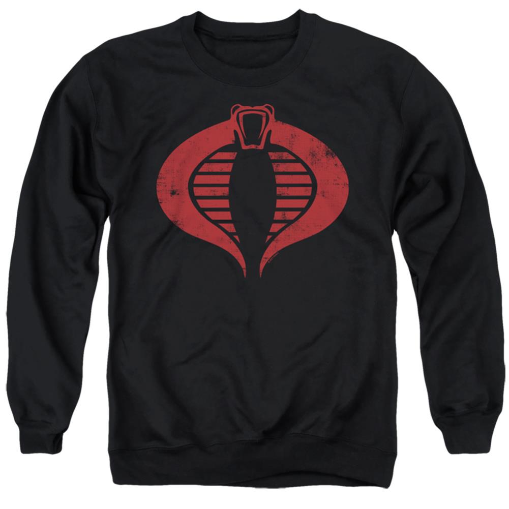 G.I. Joe Cobra Logo Men's Crewneck 50 50 Poly Long-Sleeve T-Shirt