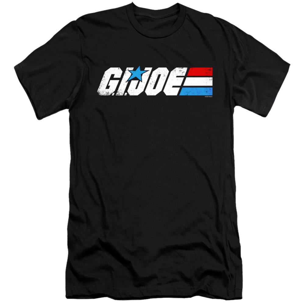 G.I. Joe Distressed Logo Men's Ultra-Soft 30/1 Cotton Slim Short-Sleeve T-Shirt