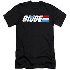 G.I. Joe Distressed Logo Men's Ultra-Soft 30/1 Cotton Slim Short-Sleeve T-Shirt