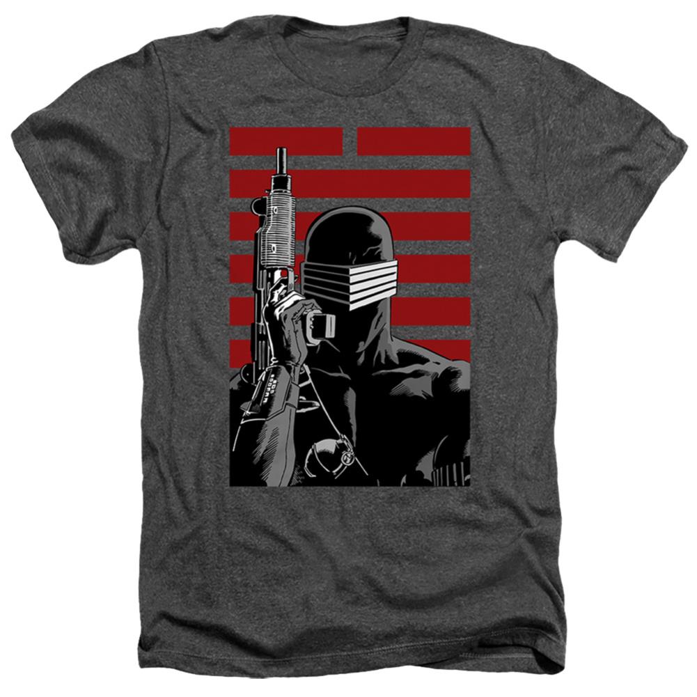 G.I. Joe Snake Eyes Ninja Men's 30/1 Heather 60 40 Poly Short-Sleeve T-Shirt
