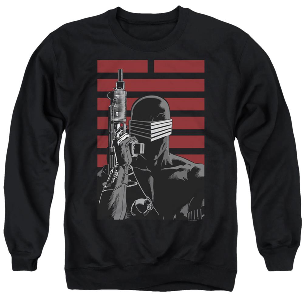 G.I. Joe Snake Eyes Ninja Men's Crewneck 50 50 Poly Long-Sleeve T-Shirt