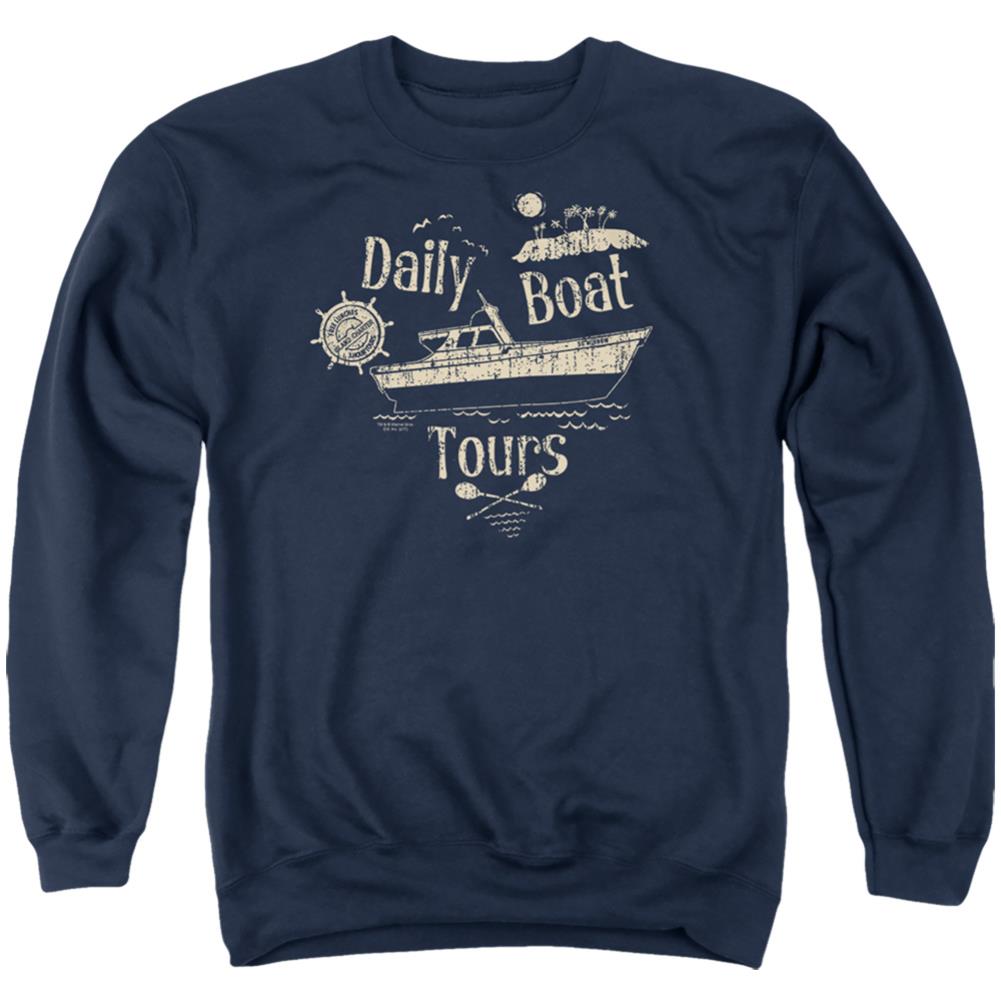 Gilligan's Island SS Minnow Men's Crewneck 50 50 Poly Long-Sleeve T-Shirt