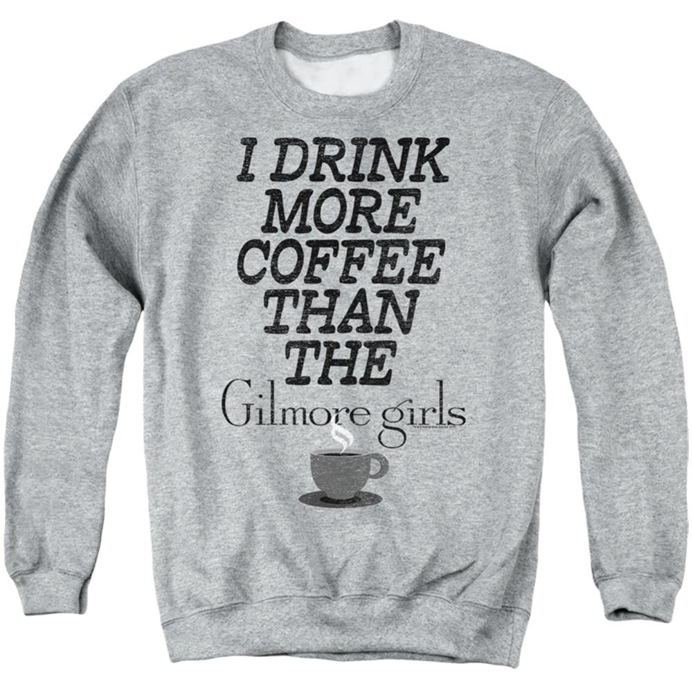 Gilmore Girls More Coffee Men's Crewneck 50 50 Poly Long-Sleeve T-Shirt