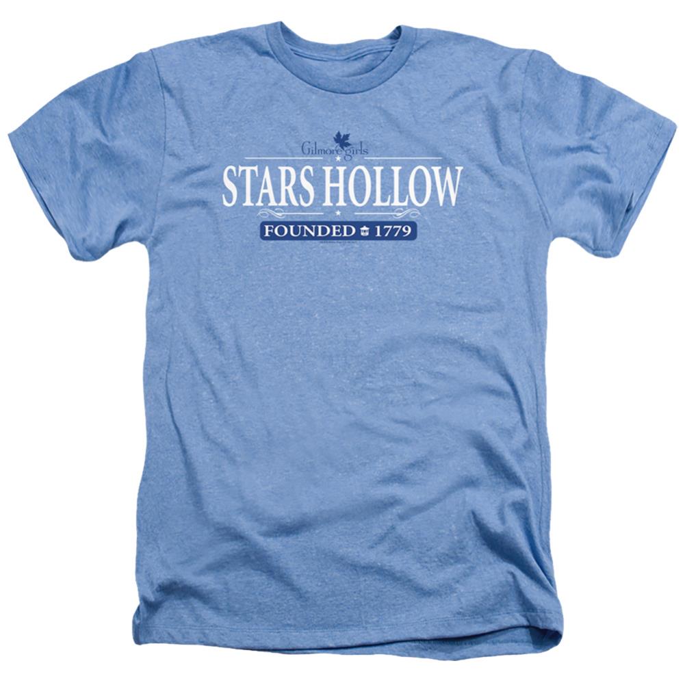 Gilmore Girls Stars Hollow Men's 30/1 Heather 60 40 Poly Short-Sleeve T-Shirt