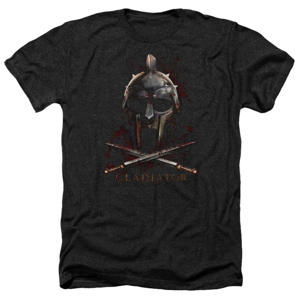 Gladiator Helmet Men's 30/1 Heather 60 40 Poly Short-Sleeve T-Shirt