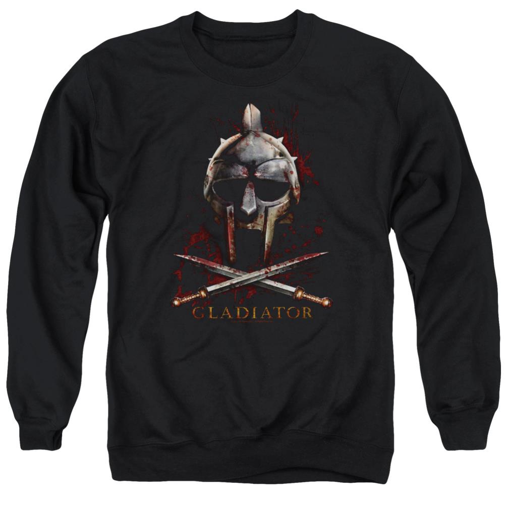 Gladiator Helmet Men's Crewneck 50 50 Poly Long-Sleeve T-Shirt