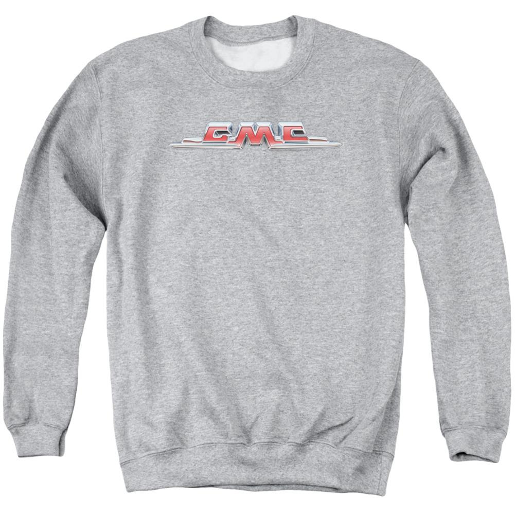 GMC Chrome Logo Men's Crewneck 50 50 Poly Long-Sleeve T-Shirt