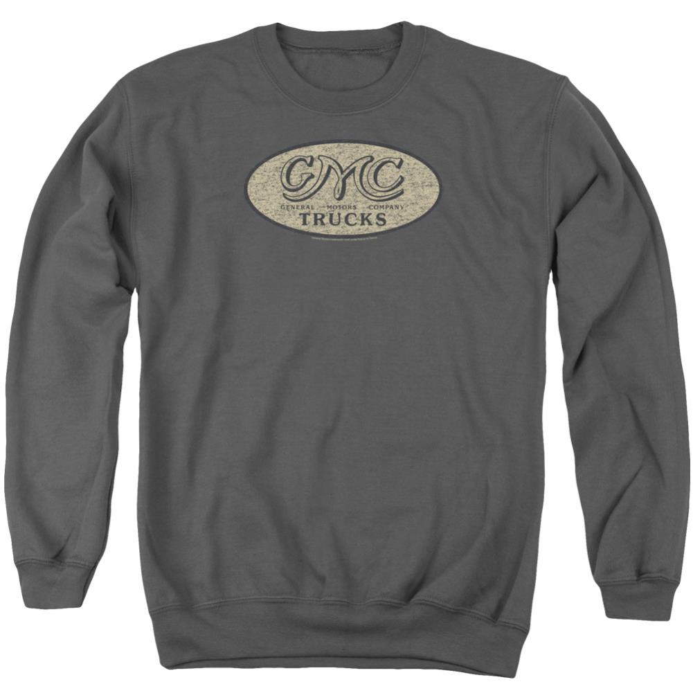 GMC Vintage Oval Logo Men's Crewneck 50 50 Poly Long-Sleeve T-Shirt