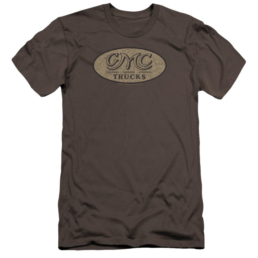GMC Vintage Oval Logo Men's Ultra-Soft 30/1 Cotton Slim Short-Sleeve T-Shirt