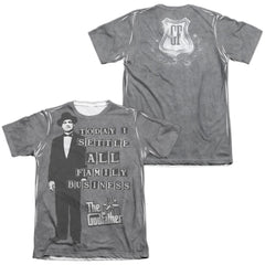 Godfather Family Business (Front/Back Print) Men's Regular Fit Poly Cotton Short-Sleeve T-Shirt