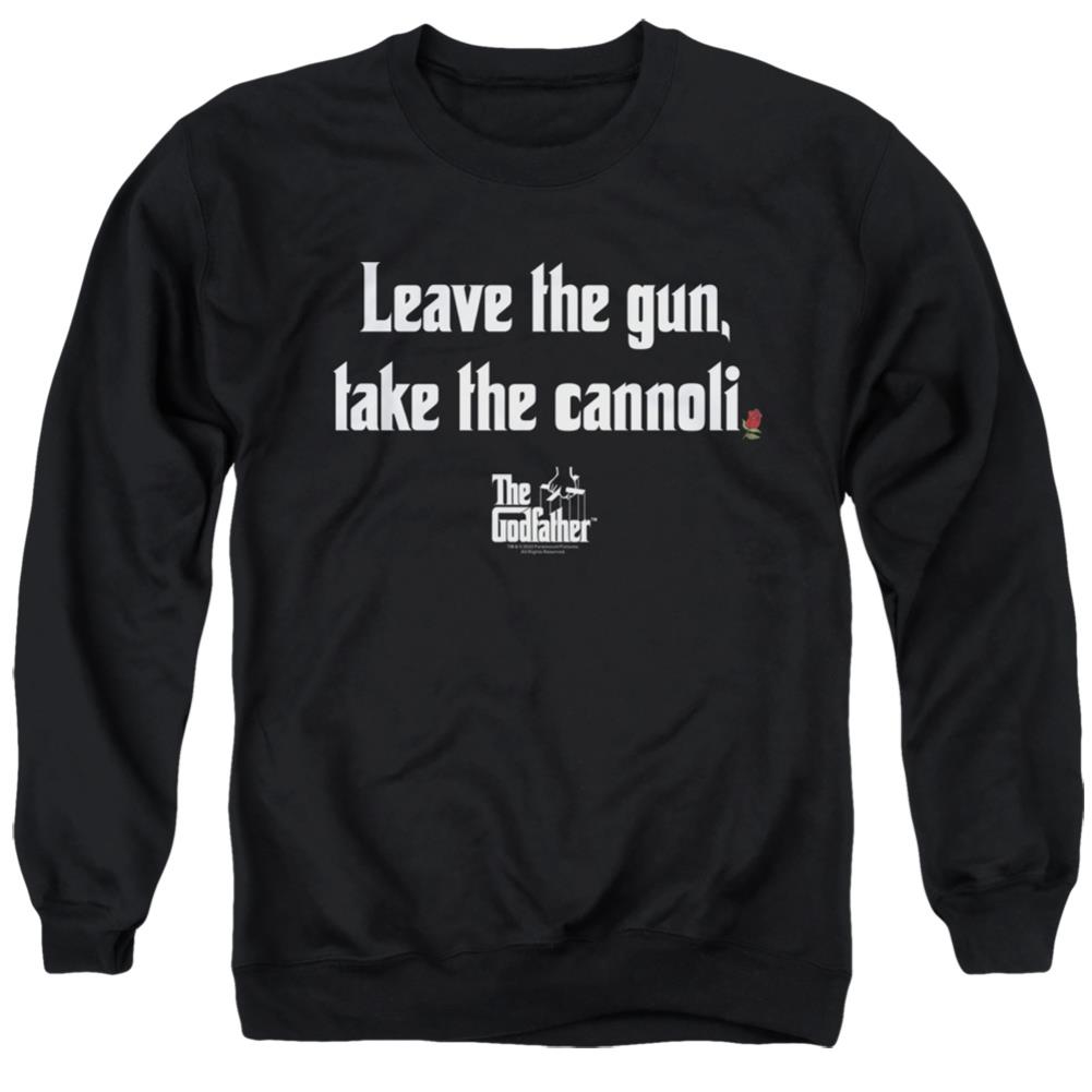 Godfather Gun Cannoli Men's Crewneck 50 50 Poly Long-Sleeve T-Shirt
