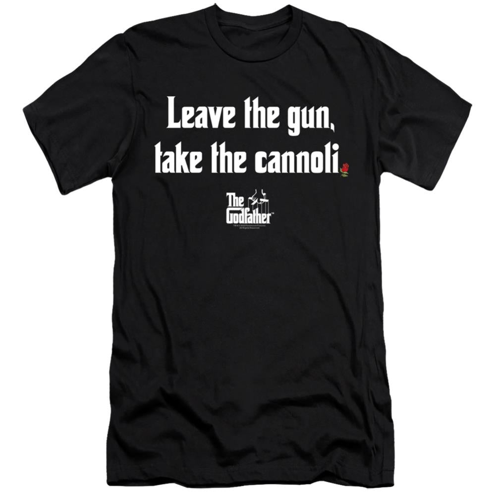 Godfather Gun Cannoli Men's Ultra-Soft 30/1 Cotton Slim Short-Sleeve T-Shirt