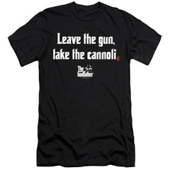 Godfather Gun Cannoli Men's Ultra-Soft 30/1 Cotton Slim Short-Sleeve T-Shirt