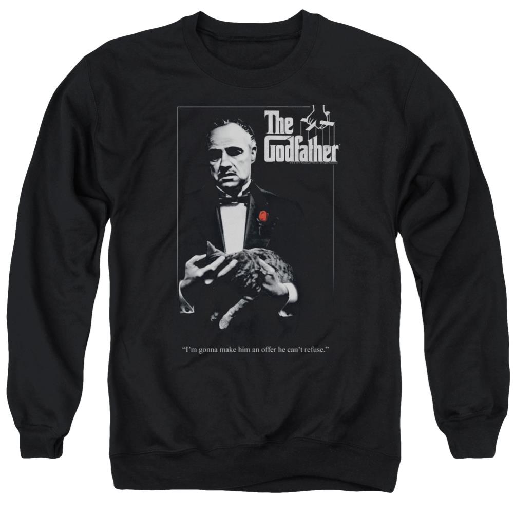 Godfather Poster Men's Crewneck 50 50 Poly Long-Sleeve T-Shirt