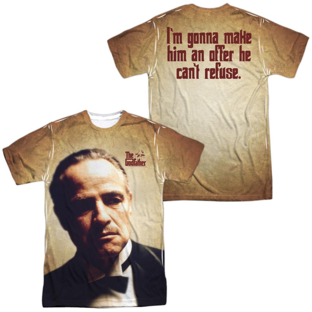 Godfather Vito Corleone (Front/Back Print) Men's Regular Fit Polyester Short-Sleeve T-Shirt
