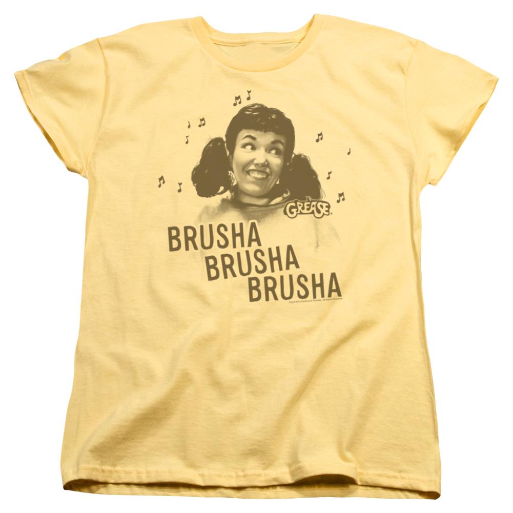Grease Brusha Brusha Brusha Women's 18/1 Cotton Short-Sleeve T-Shirt