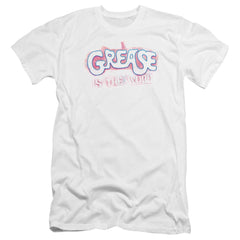 Grease Grease Is The Word Men's Ultra-Soft 30/1 Cotton Slim Short-Sleeve T-Shirt