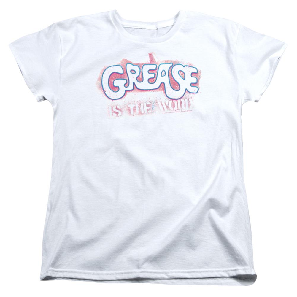 Grease Grease Is The Word Women's 18/1 Cotton Short-Sleeve T-Shirt