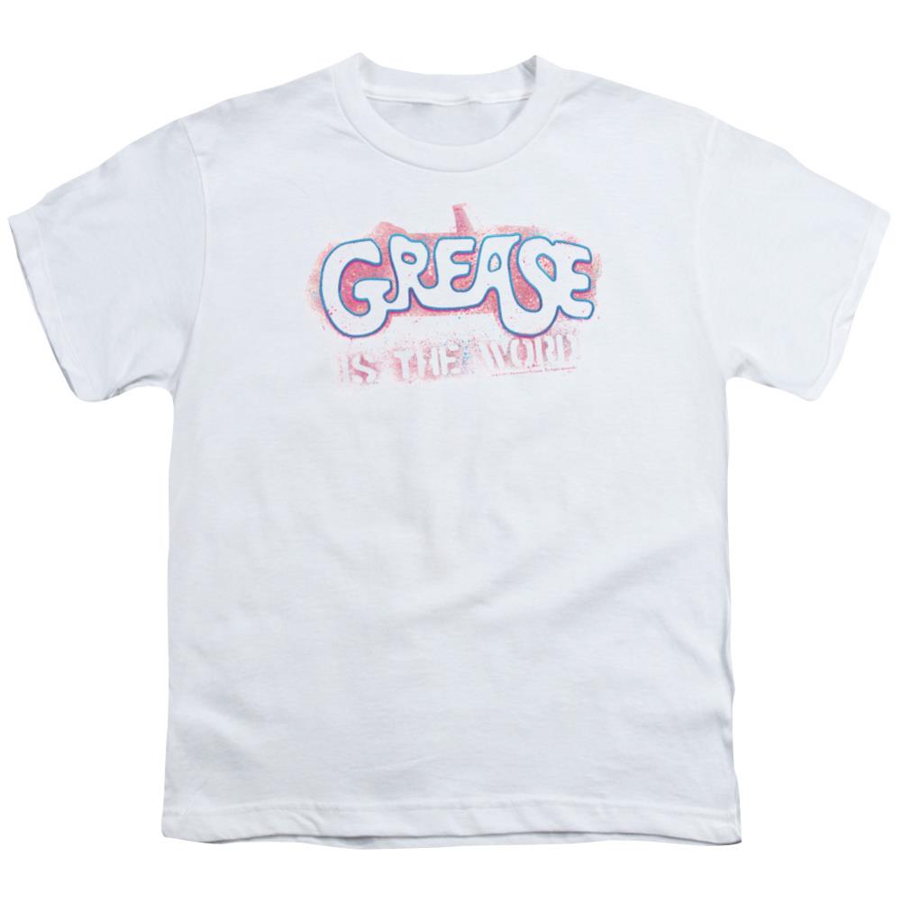 Grease Grease Is The Word Youth 18/1 100% Cotton Short-Sleeve T-Shirt