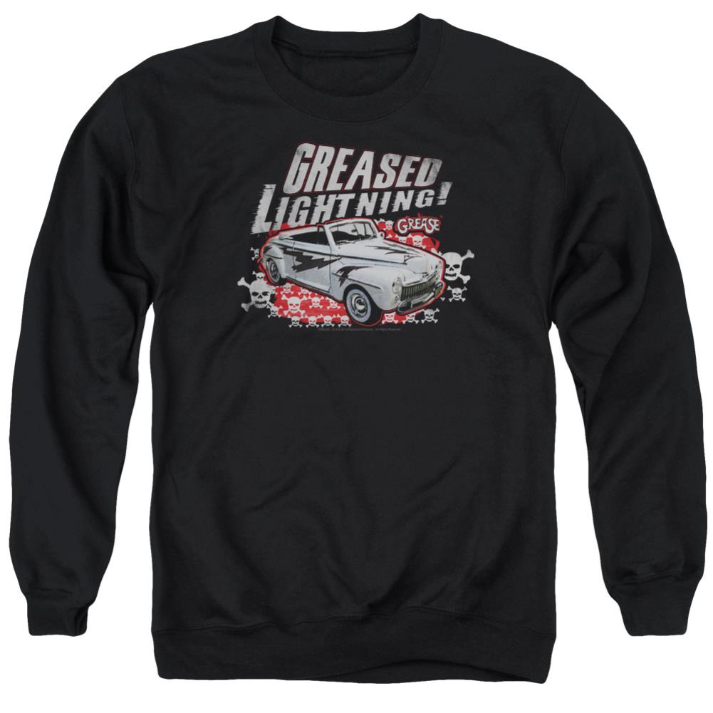 Grease Greased Lightnin' Men's Crewneck 50 50 Poly Long-Sleeve T-Shirt