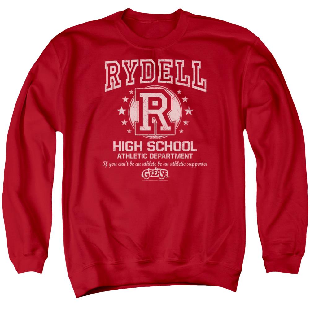 Grease Rydell High Men's Crewneck 50 50 Poly Long-Sleeve T-Shirt