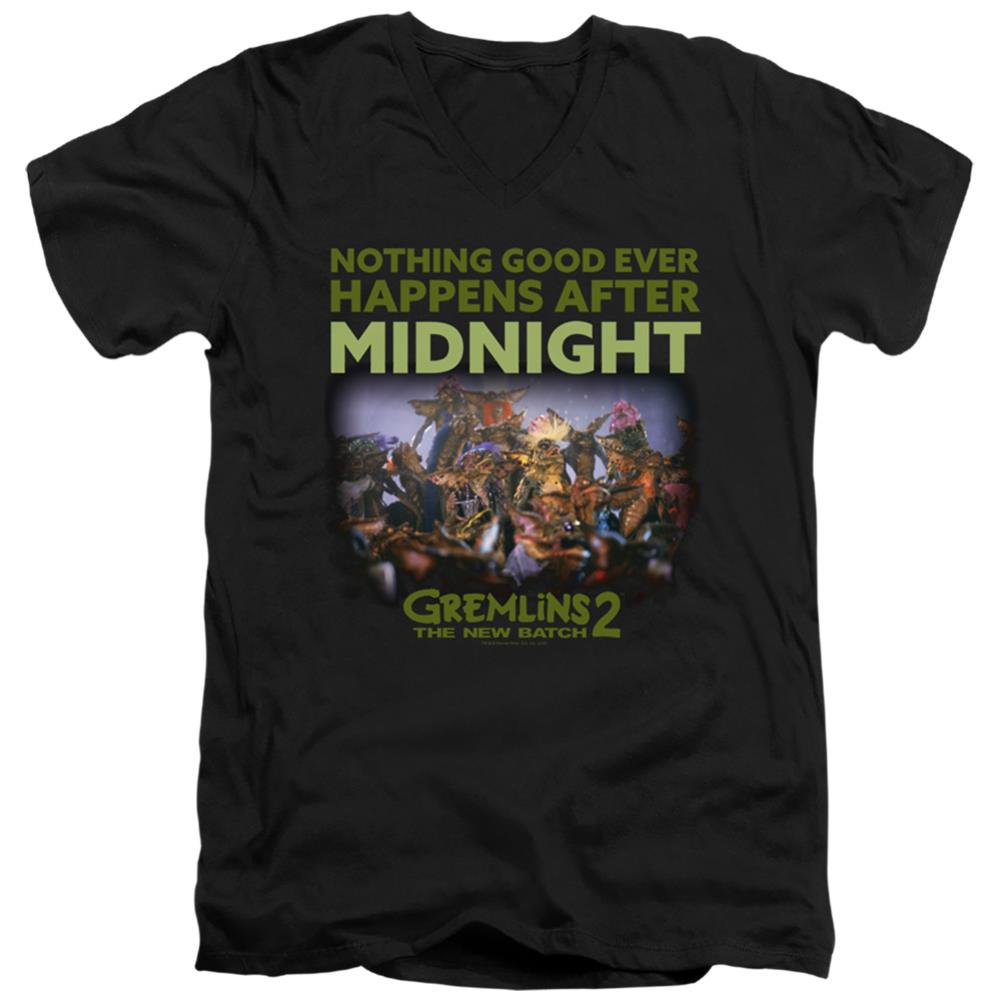Gremlins 2 After Midnight Men's 30/1 Cotton Slim V-Neck T-Shirt