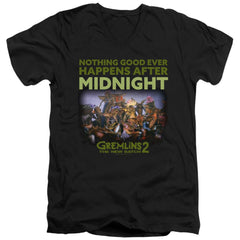 Gremlins 2 After Midnight Men's 30/1 Cotton Slim V-Neck T-Shirt